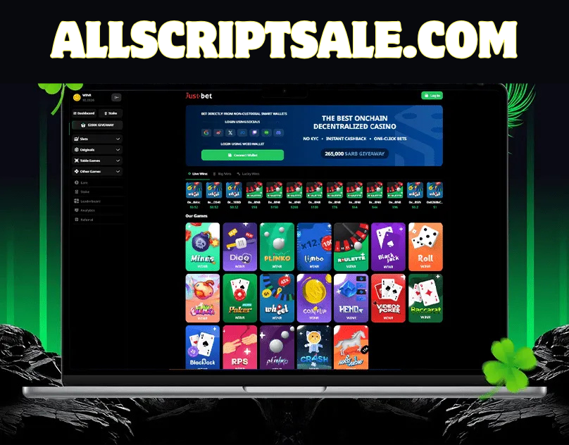 JustBet Online Casino Script